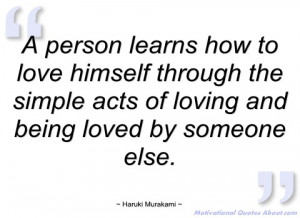 person learns how to love himself haruki murakami