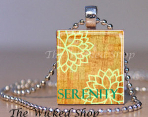 Scrabble Tile Pendant - Quotes - Se renity - Inspirational Quote -Free ...