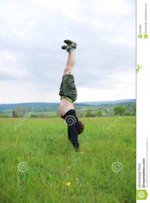 Handstand Girl Royalty Free