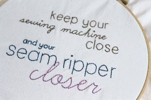 Sewing room quote