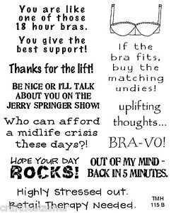 115-B-Funny-Bra-Support-Midlife-Crisis-Woman-Sayings-Stamps-Lot-Sheet ...
