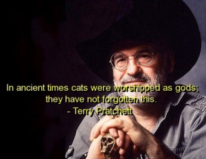 Terry pratchett, quotes, sayings, cats, god, wise quote