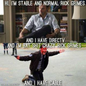 Rick Grimes Directv/Cable debate