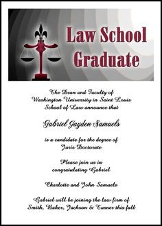 add creative graduation wordings and sayings to your custom law school ...
