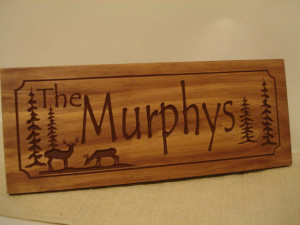 Personalized Cabin Signs Rustic Family Last Name Welcome Pine Tree ...
