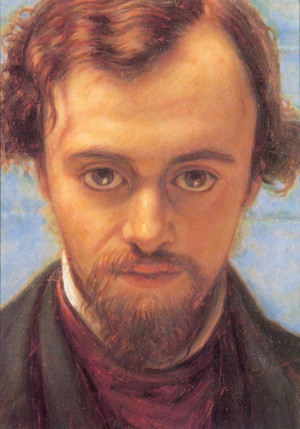 Portrait of Rossetti by W. H. Hunt (1853)