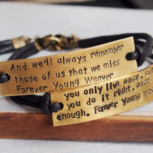Engraved bracelet, quote bracelet, couples bracelet personalized ...