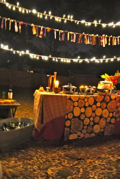 Fall Party!! Outdoor Fireside Party Tablescape More
