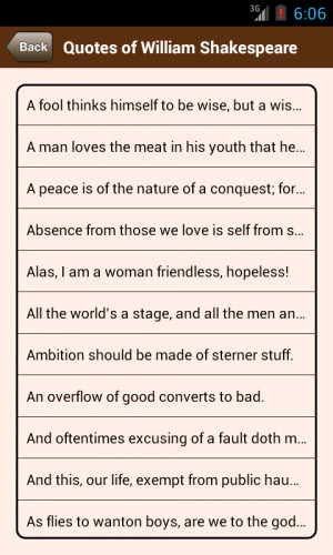 William Shakespeare Quotes - screenshot