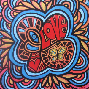 Hippie Love Painting