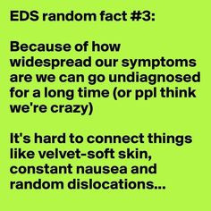 EDS / Ehlers-Danlos Syndrome awareness helps people keep an open mind ...