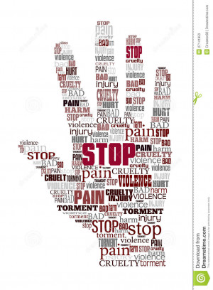 Stock Photos: Word cloud stop violence