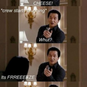 Jackie Chan Bloopers In Rush Hour Messing Up Cheese With Freeze