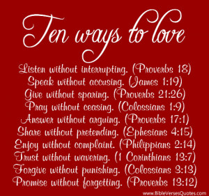 Top Ten way to Love others – Inspiring Bible Love Verses Images