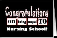 Nursing School Acceptance - Congratulations - Funny card - Product ...