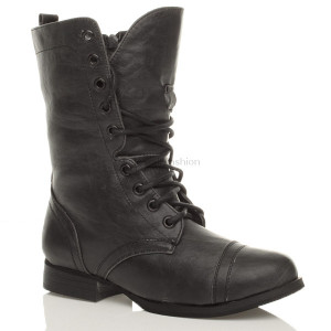 Details about WOMENS MILITARY WORK ARMY LADIES COMBAT BOOTS SIZE