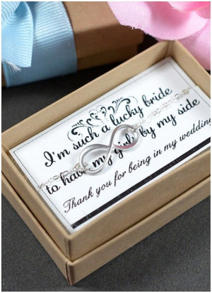 Bridesmaid gifts wedding jewelryInfinity by thefabjewelrywedding, $23 ...