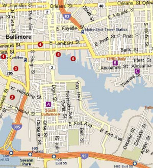 Baltimore Maryland City Map...
