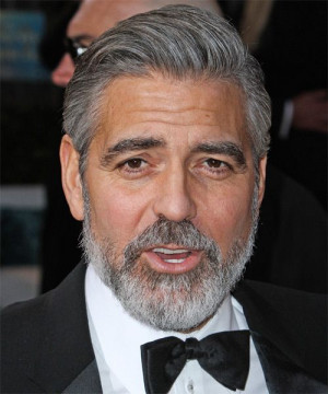 George Clooney - Formal Short Straight Hairstyle Clooney Hairstyles ...