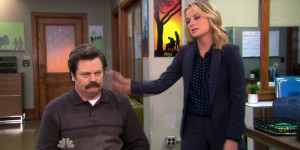 Leslie Knope tortures Ron Swanson picture1