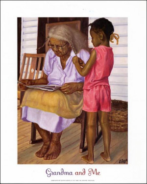 grandma and me g myrick 22x28 code grandmame a young african american ...