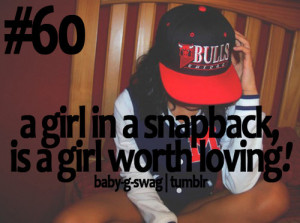 Swag snapback girl Love quote