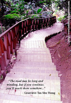 The road may be long and winding, but if you continue, you'll reach ...