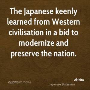 The Japanese keenly learned from Western civilisation in a bid to ...