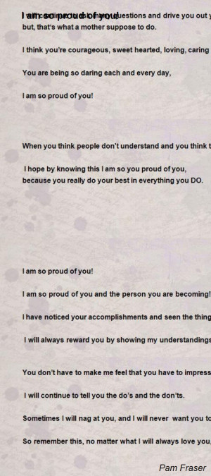 Am So Proud Of You Quotes