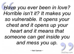 have you ever been in love horrible isn’t neil gaiman