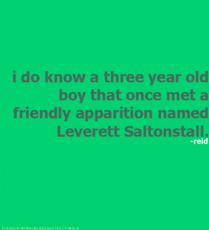 ... boy that once met a friendly apparition named Leverett Saltonstall