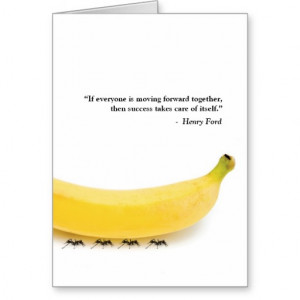 Teamwork Quote Henry Ford Banana Thank You Card