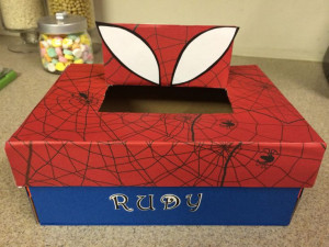 Spider-man Valentine shoe box.