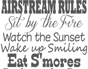 Camping rules Smores Sunset Fire T owle Vinyl Decor Wall Subway art ...