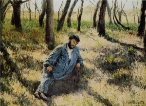 Gustave CAILLEBOTTE «Le Père Magloire allongé dans un bois»