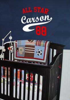 Personalized Varsity Sports Vinyl Wall Art by designstudiosigns, $38 ...