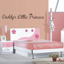DADDYS LITTLE PRINCESS quote wall decal for girls bedroom stickers