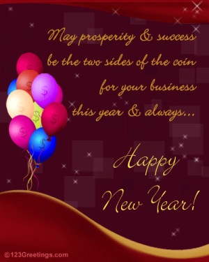 Wish prosperity and success to business associates or partners with ...