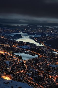 Bergen from Mt. Ulriken, Norway | Photographer Arne Halvorsen