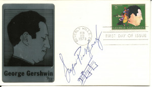 ... Musical Quote Signed on George Gershwin First Day Cover - $125.00