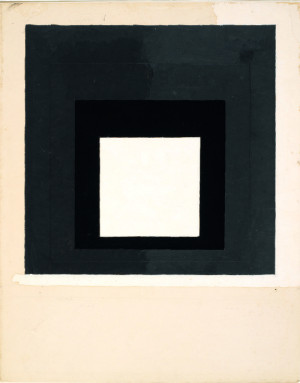 color study for homage to the square by josef albers, 1950.