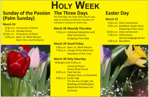 Holy Week and Easter