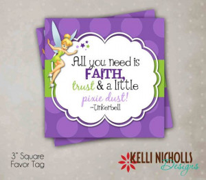 Girl's Birthday Party Tinkerbell Quote by KelliNichollsDesigns, $5.00
