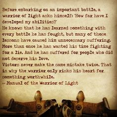 The Manual of the Warrior of Light #LiveLikeAWarrior More