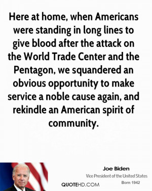 ... noble cause again, and rekindle an American spirit of community
