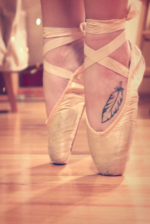 Ballet #feather #dance #points #inspirational #tattoo