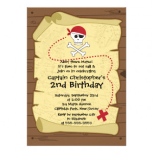 Cute Ahoy Mates Pirate Birthday Party Invitations