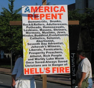 Yes this sign was clearly made by Jesus, one of the most tolerant and ...