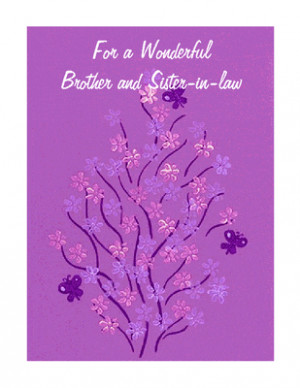 printable card: For Brother & Sister-in-law greeting card