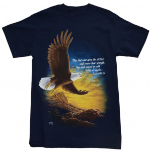 Home Christian T Shirts Mens Soaring Eagle picture